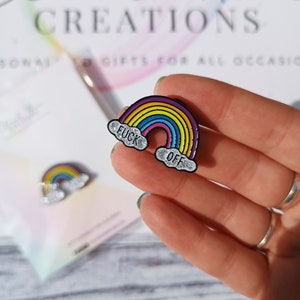 Positive enamel pin badges for friends, Rainbow badge, mental health items, lanyard accessories, gifts to cheer up a friend, pin badges