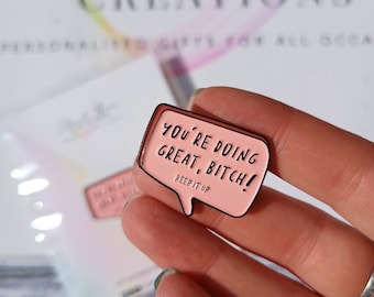 Pin de esmalte positivo: regalo de salud mental, pin con cordón