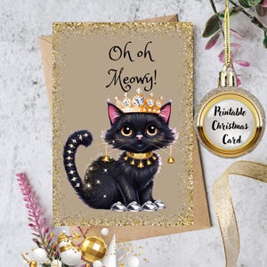 Gatto di Natale Biglietto di auguri digitale
