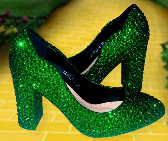 Tarmfunktion operation Eller Emerald Green Shoes Wedding Shoes Bridal Pumps Emerald Crystal - Etsy