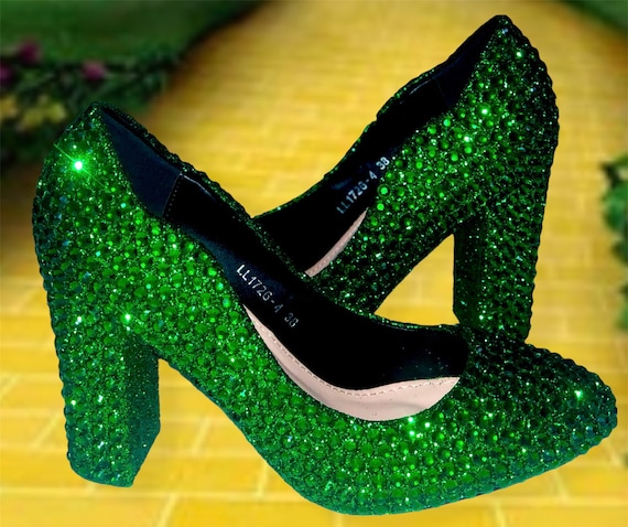 Emerald green sale pumps shoes