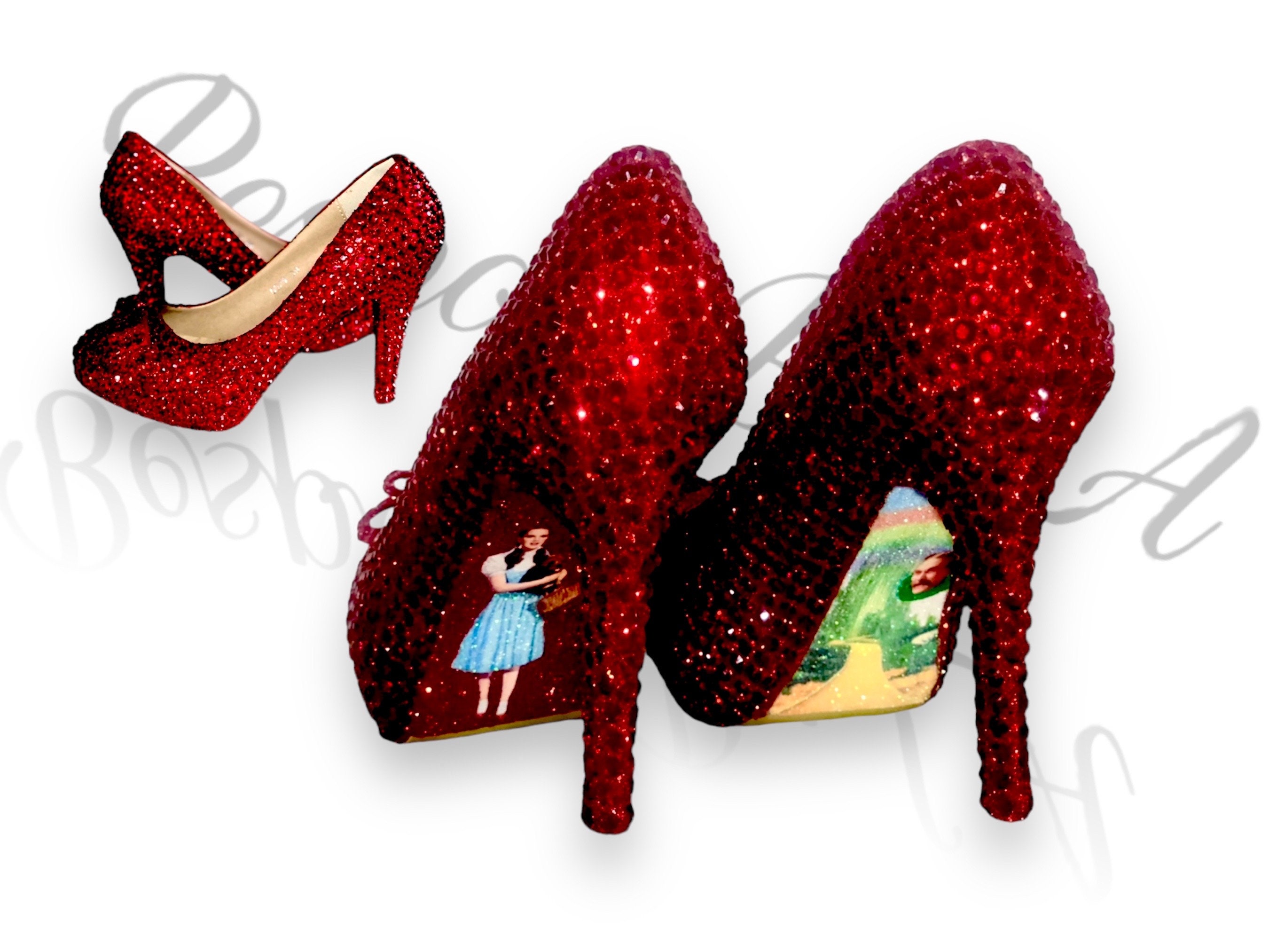 Ruby Slippers Red Crystal Wizard of Oz Heels: Sparkle Bridal Shoes - Etsy