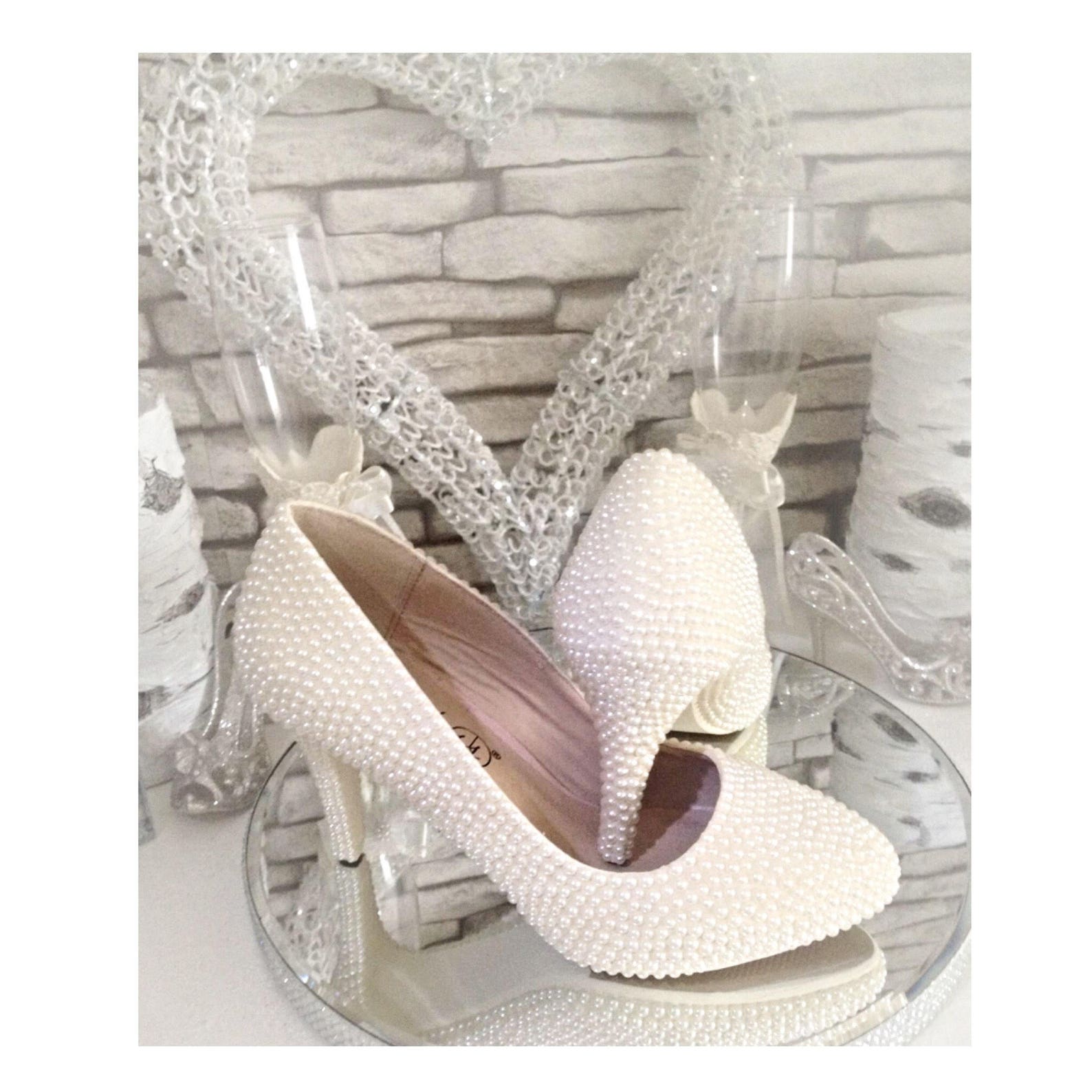 pearl heels ivory