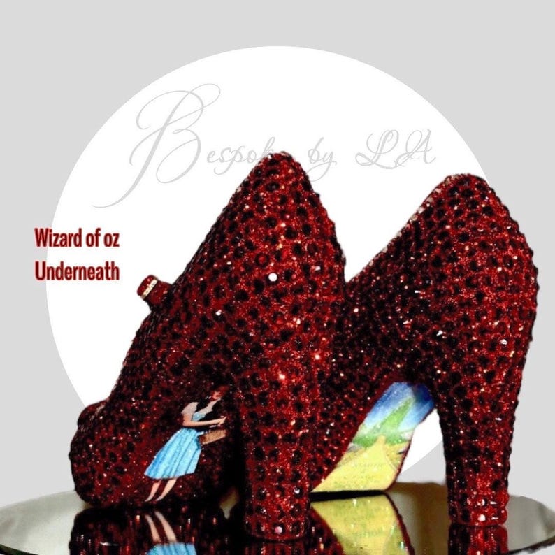 Ruby Red Crystal Mary Jane Heels: Wizard of Oz Inspired Shoes - Etsy