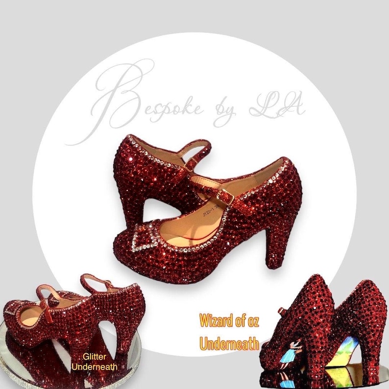 Ruby Red Crystal Mary Jane Heels: Wizard of Oz Inspired Shoes - Etsy