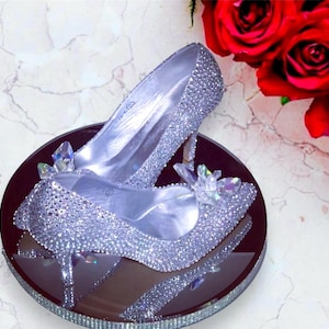 Crystal Cinderella Wedding Shoes: Swarovski Flower Bridal Heels
