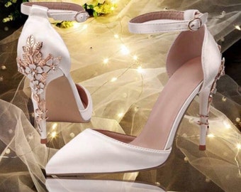 Cherry Blossom Wedding Shoes Bridal satin pumps