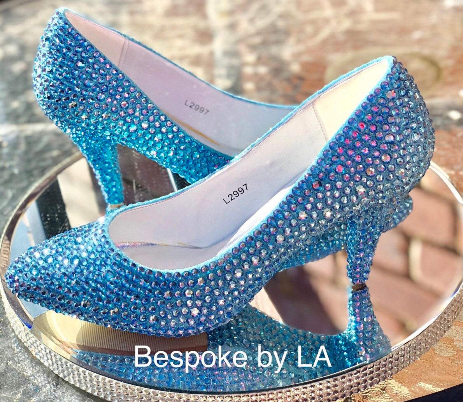 Light Baby Blue Shoes Wedding Bridal Pumps Low Kitten Heels Etsy