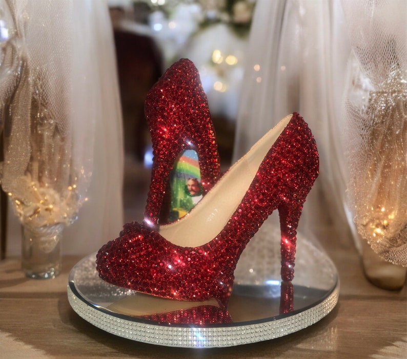 Ruby Slippers Red Crystal Wizard of Oz Heels: Sparkle Bridal Shoes - Etsy