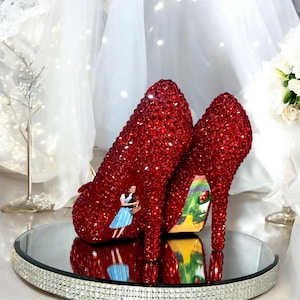Ruby slippers Red Crystal Bridal Shoes: Wizard of Oz Wedding Slippers