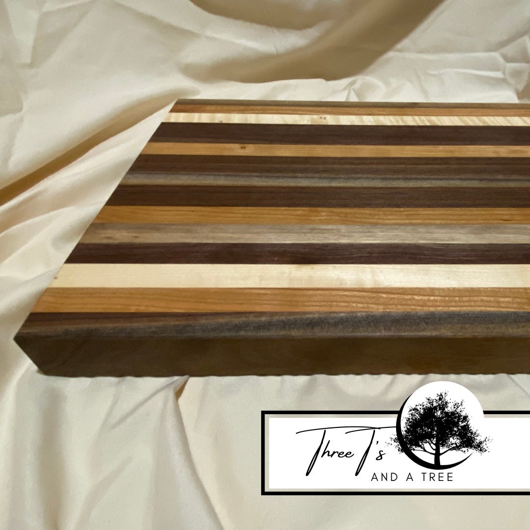 Cutting Board Maple Cherry and Walnut | Etsy