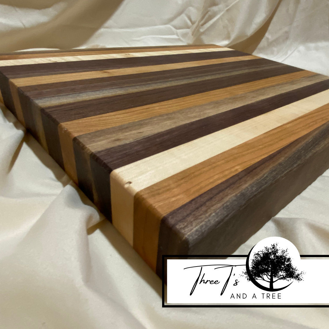 Cutting Board Maple Cherry and Walnut | Etsy