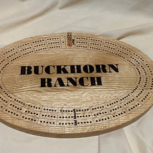 Tabellone da cribbage personalizzato a 3 piste con testo