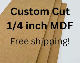 Tablero MDF de 1/4" cortado a medida, madera artesanal, hecho a pedido