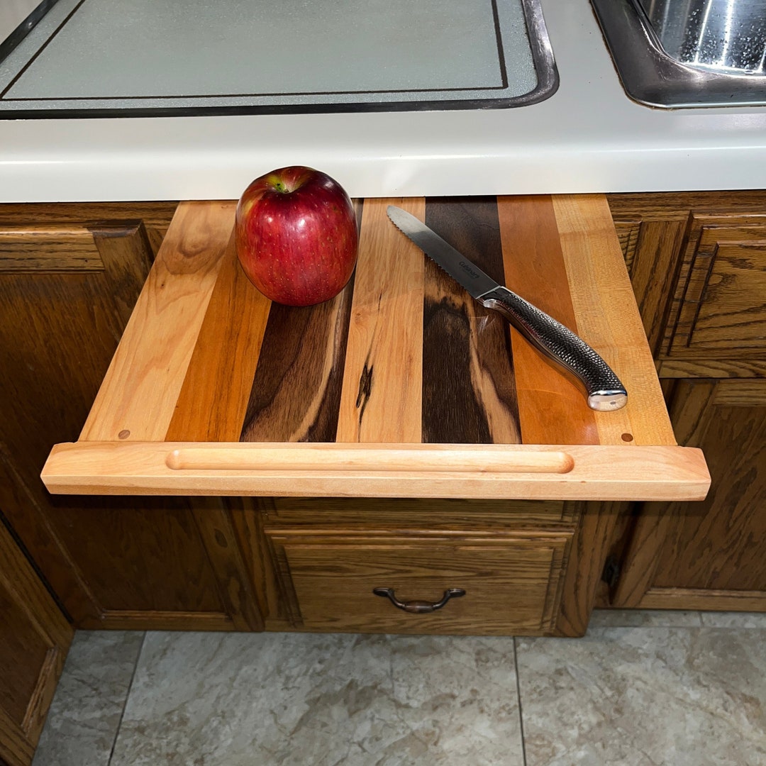 Replacement Custom Slide Out/pull Out Cutting Board Multiple Wood Types