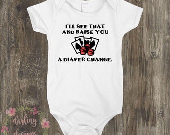 Poker Related Gerber® Onesies® Brand White Baby Bodysuits