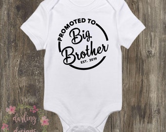 Promoted to Big Brother/Sister Gerber® Onesies® Brand White Baby Bodysuits