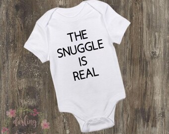 The Snuggle Is Real Gerber® Onesies® Brand White Baby Bodysuits