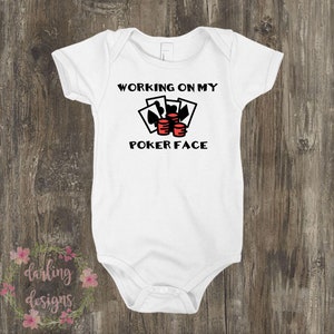 Poker Related Gerber® Onesies® Brand White Baby Bodysuits image 2