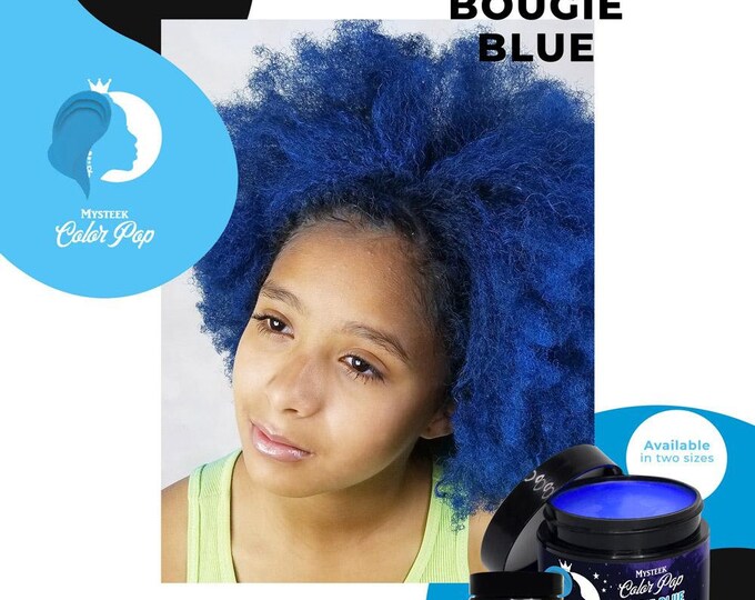 Blue Temporary Hair Color for Dark Hair or Light Hair, Natural Hair Dye
