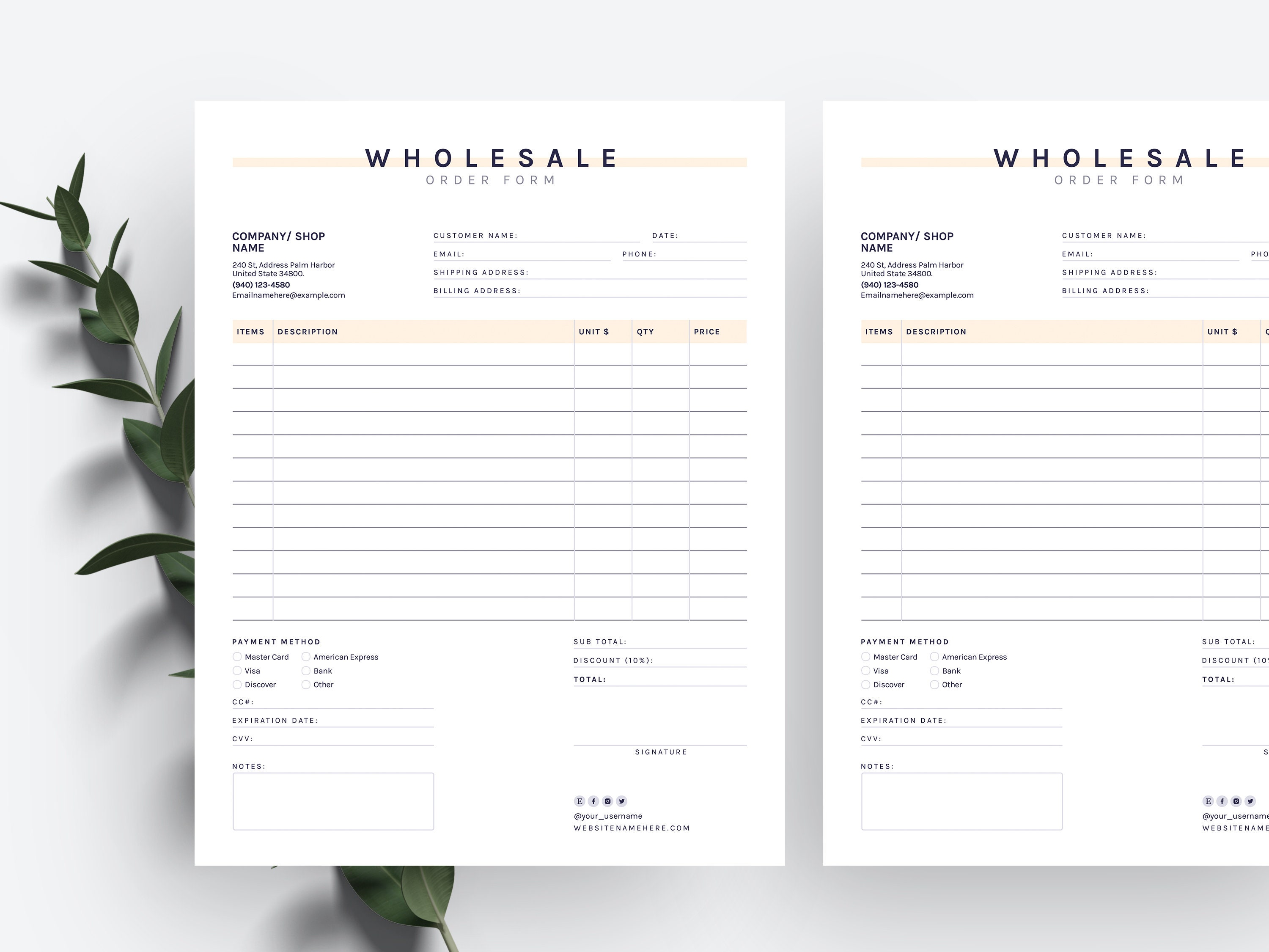 Formulario de pedido formulario de pedido imprimible canva Etsy España