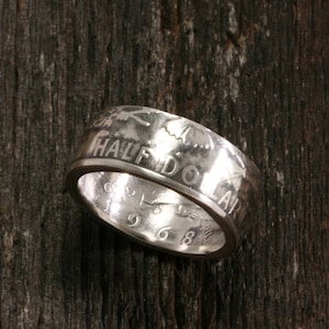 Kennedy Half Dollar Birth Year Coin Ring IV 1965-1970