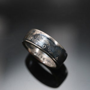 Kennedy Half Dollar Birth Year Coin Ring I 1971-année en cours