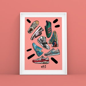 Classic Sneakers Print - The best Classic Trainer Art, Cool Sneaker Art, Cool Birthday Gift