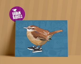 Urban Birds Wren A2 Illustration Print