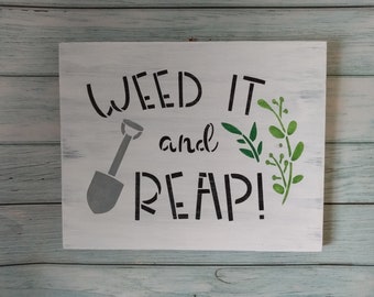 Gardening Gifts For Women, Spring Decor, Funny Gardening Signs, Mom Birthday Gift, Garden Gifts For Grandma, Gardener Gift, Weed It And Reap