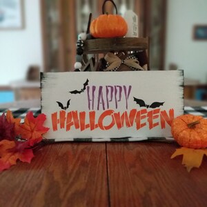 Letreros de Feliz Halloween, Decoración de Halloween Espeluznante, Decoraciones de Halloween, Letreros de Madera de Halloween, Decoración de Pared de Halloween, Decoración de Halloween para el Hogar