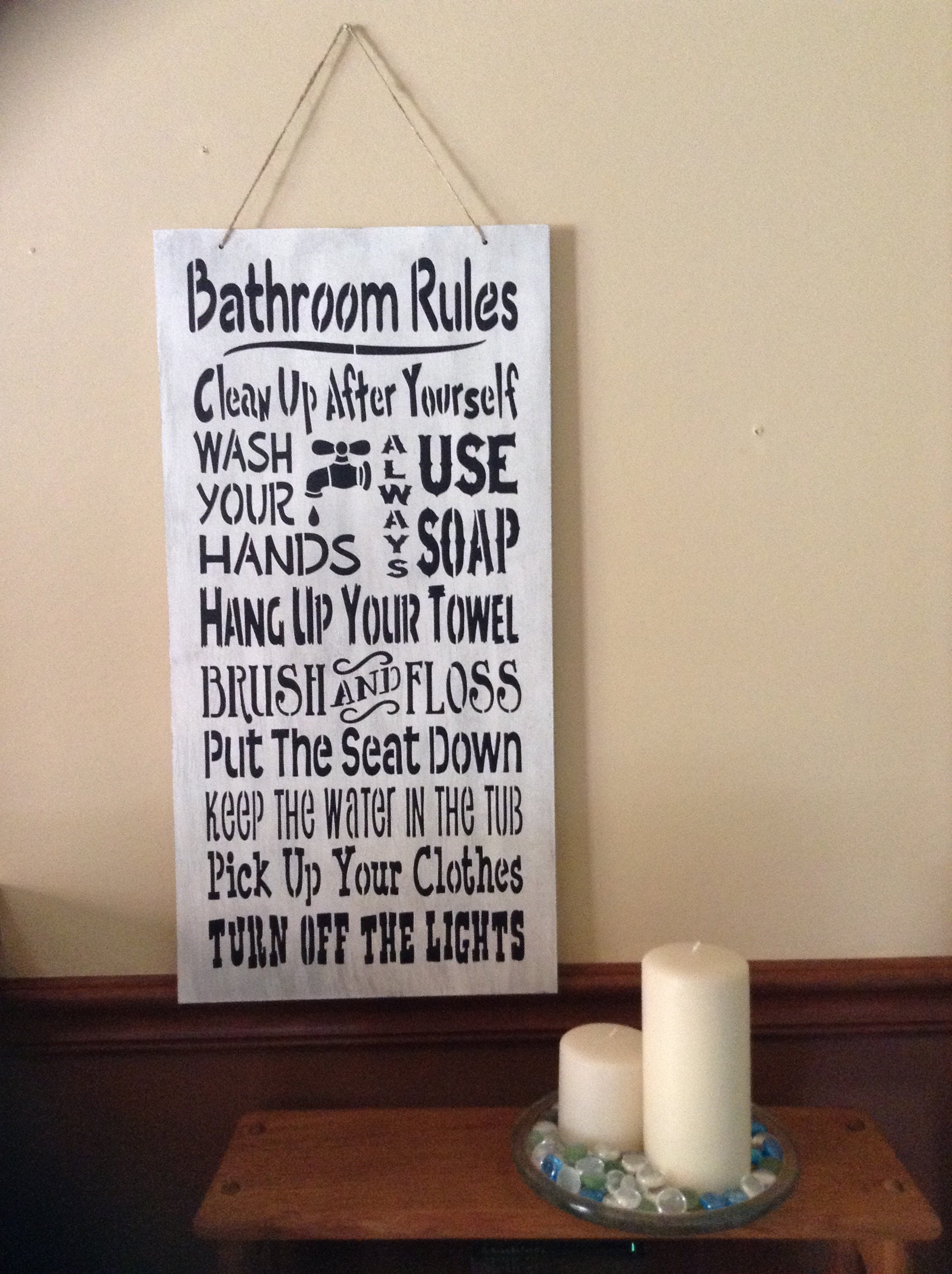 Signos de baño de la granja decoración de la pared del baño | Etsy