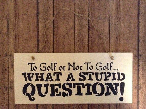 Funny Golf Sign: Hand-Painted Man Cave Decor