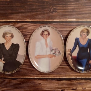 Princess Diana, Queen Of Our Hearts, Collectible Plates, By The Bradford Exchange, Vintage 1990s Commemorative Plates, Gifts For Collectors