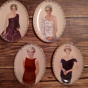 Princess Diana, Queen Of Our Hearts, Collectible Plates, By The Bradford Exchange, Gifts For Collectors, Vintage 1990s Commemorative Plates