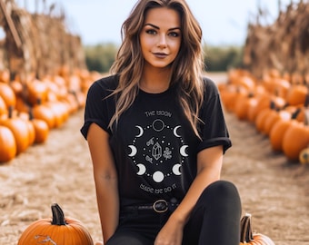 Moon Phases Tshirt, The Moon Made Me Do It Tshirt, Bella + Canvas Unisex Jersey Short Sleeve Tee