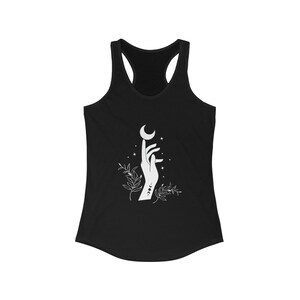 Mond Kind Tank Top, Trending Tank, Trendy Tshirt, Frauen Ideal Racerback Tank