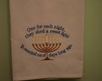 Hanukkah kitchen towel