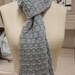 Handknit scarf in metallic grey 20