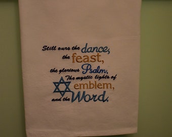 Hanukkah kitchen towel