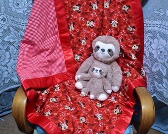 flannel baby blanket - Minnie Mouse