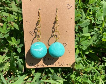 Marble Sphere Earrings