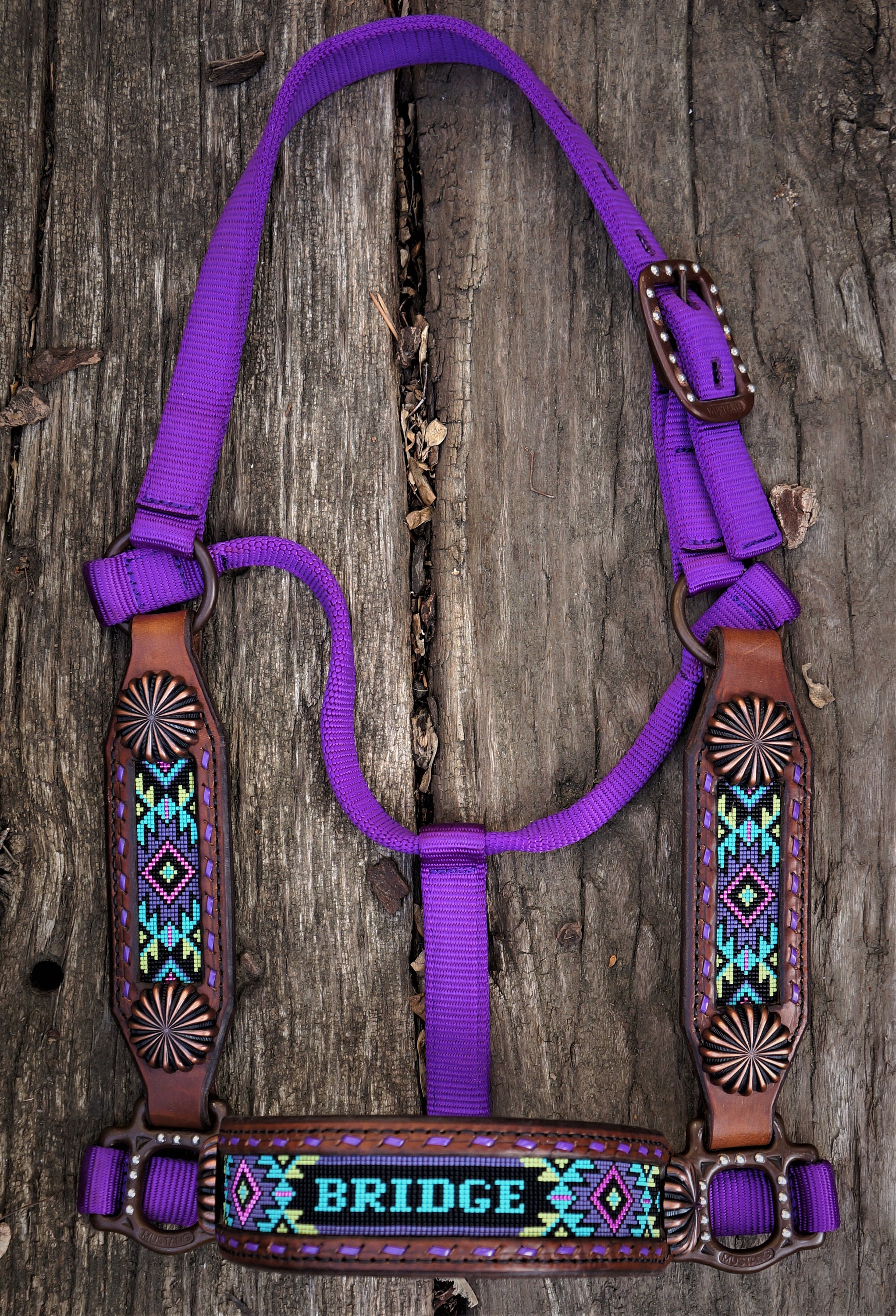 Custom/Personalized Leather Beaded Horse Halter Deluxe Etsy