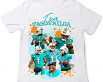 Tua Miami Dolphins Football Game Day Design File, Football T Shirt Design, T Shirt Design Template, Perfect for Sublimation