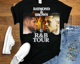 Raymond & Brown Tour 2026, Usher x Chris Brown T-shirtontwerp (digitale download)