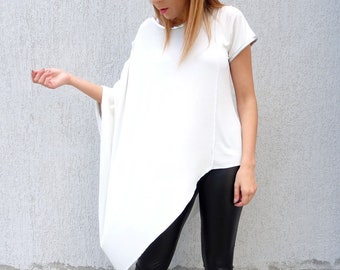 Asymmetric Tunic/Womens Tunic/Plus Size Tunic/Tunic Top/Oversize Tunic/Long Tunic/Drape Tunic/Summer Tunic/Loose Tunic/Tunic Dress/YANORA