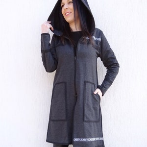 Asymmetric Coat/Extravagant Coat/Long Sleeve Coat/Plus Size Coat/Long Coat/Cotton Coat/Hooded Coat/Trench Coat/Casual Coat/Maxi Coat/YANORA