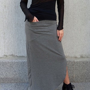 Black SkirtWomens SkirtAsymmetric SkirtPlus Size SkirtMaxi SkirtLong SkirtLoose SkirtExtravagant SkirtEco Leather SkirtYANORA