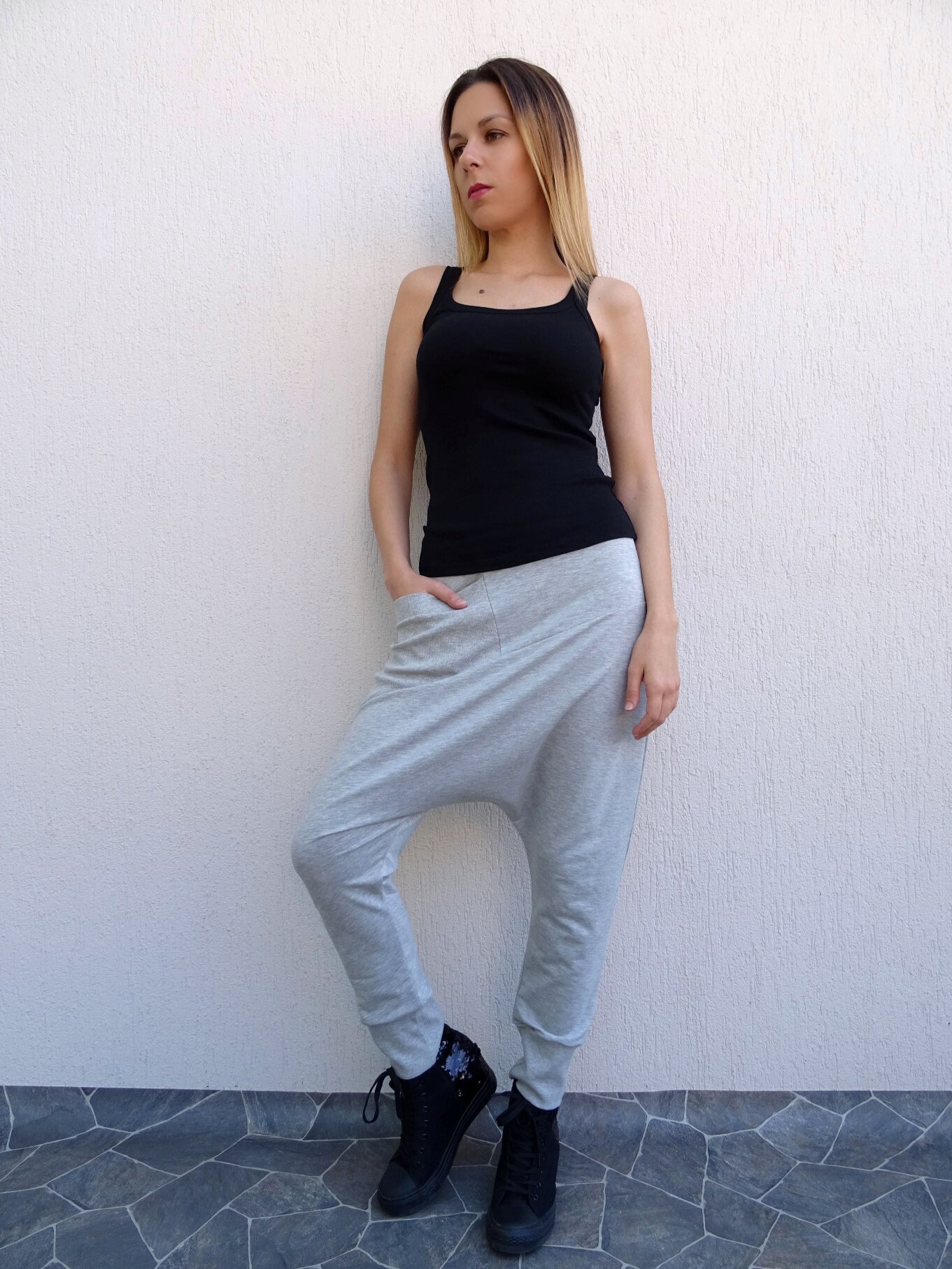Black Harem Pants Womens