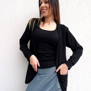 Womens Black Coat/Plus Size Coat/Black Coat/Cotton Coat/Long Sleeve Coat/Trench Coat/Maxi Coat/Long Coat/Oversize Coat/Casual Coat/YANORA